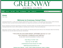 Tablet Screenshot of greenwayanimalclinic.com